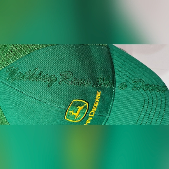 John Deere Caps Lot of 2 One Green Mens One Green Womens READ - Picture 12 of 16